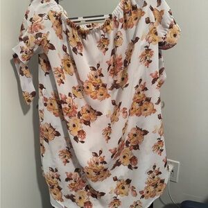 Floral Off-Shoulder Women's mini dress